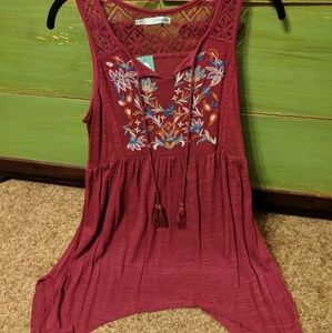 Burgundy Tank Top